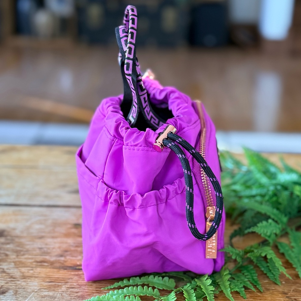 Versace Parfums Fuchsia Mini Drawstring Cosmetic … - image 2